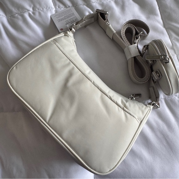 Crossbody Bag with Nano Pouch - Bone - Picture 9 of 10